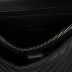 PINKO // Logo-Plaque Crossbody Bag // Black + Silver