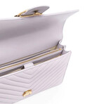 PINKO // Love Classic Icon Quilted Crossbody Bag // Lilla + Gold