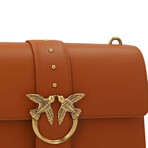 PINKO // Love Icon Simply Shoulder Bag // Brown + Gold