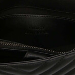PINKO // Love Mini Icon Chevron Handbag // Black + Silver