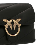 PINKO // Love Baby Puff Maxi Shoulder Bag // Black + Gold