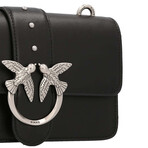 PINKO // Love Icon Simply Mini Shoulder Bag // Black + Silver