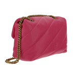 PINKO // Love Mini Puff Shoulder Bag // Fuchsia + Gold