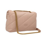 PINKO // Love Big Puff Maxi Shoulder Bag // Pink + Gold