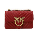 PINKO // Love Mini Icon Chevron Handbag // Red + Gold