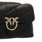 PINKO // Love Classic Puff Maxi Quilt Bag // Black + Gold