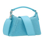 LIU JO // Mini Hobo Bag with Rhinestones // Turquoise