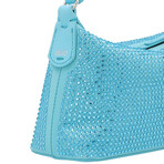 LIU JO // Mini Hobo Bag with Rhinestones // Turquoise