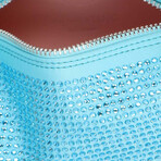 LIU JO // Mini Hobo Bag with Rhinestones // Turquoise