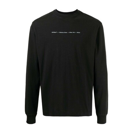 Arrows Motif Long-Sleeve T-Shirt // Black + Multicolor (XXS)