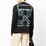 Arrows Motif Long-Sleeve T-Shirt // Black + Multicolor (S)