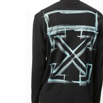 Arrows Motif Long-Sleeve T-Shirt // Black + Multicolor (S)