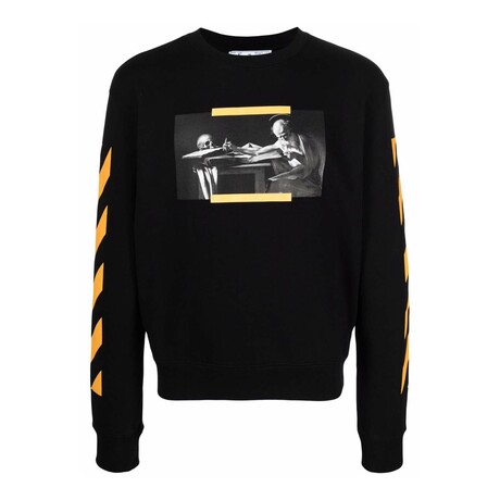 Caravaggio Print Cotton Sweatshirt // Black + Multicolor (XXS)