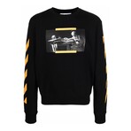 Caravaggio Print Cotton Sweatshirt // Black + Multicolor (L)