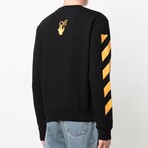 Caravaggio Print Cotton Sweatshirt // Black + Multicolor (L)