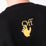 Caravaggio Print Cotton Sweatshirt // Black + Multicolor (L)