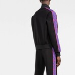Arrows Embroidered Track Jacket // Black + Multicolor (XXS)