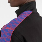 Arrows Embroidered Track Jacket // Black + Multicolor (XXS)
