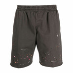 Vintage Paint Splatter Sweat Shorts // Gray (XS)