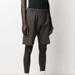 Vintage Paint Splatter Sweat Shorts // Gray (XS)