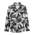 Camouflage Print Jacket // Black + Gray (XXS)