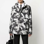 Camouflage Print Jacket // Black + Gray (XXS)