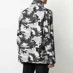 Camouflage Print Jacket // Black + Gray (XXS)