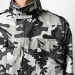 Camouflage Print Jacket // Black + Gray (XXS)