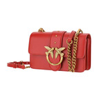 PINKO // Love Icon Simply Mini Shoulder Bag // Red + Gold