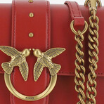PINKO // Love Icon Simply Mini Shoulder Bag // Red + Gold