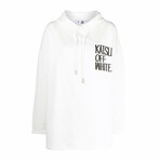 X Katsu Print Relaxed-Fit Hoodie // White + Black (XXS)