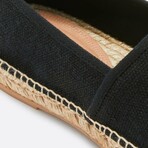 Logo Embroidered Canvas Espadrilles // Black + White (US: 6)