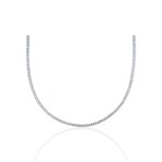 18K White Gold Diamond Necklace // 17" // 17.33g // New