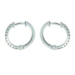 18K White Gold Diamond Earrings // 1.57g // New