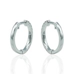 18K White Gold Diamond Earrings // 1.57g // New