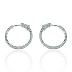 18K White Gold Diamond Earrings // 4.76g // New