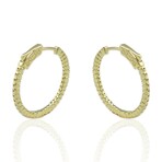 18K Yellow Gold Diamond Earrings // 4.79g // New