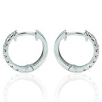 18K White Gold Diamond Earrings // 1.62g // New