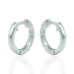 18K White Gold Diamond Earrings // 1.62g // New