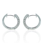 18K White Gold Diamond Earrings // 2.67g // New