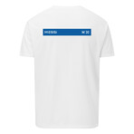 Messi Paint Brush Logo Outline Tee // White (L)