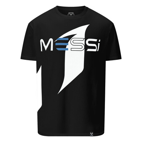 Messi M Logo Printed Tee // Black (S)