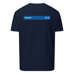 Messi Paint Brush Logo Outline Tee // Navy (2XL)