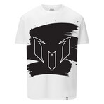 Messi Paint Brush Logo Outline Tee // White (XL)