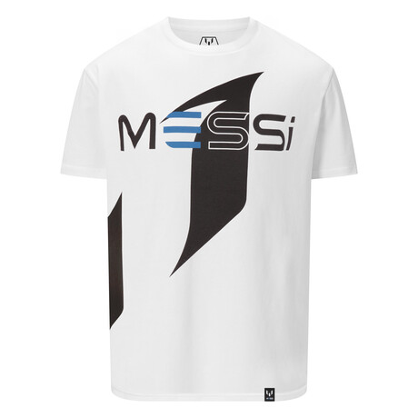 Messi M Logo Printed Tee // White (XL)