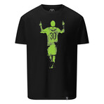 Messi Silhouette Tee // Black (M)