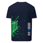 Messi Paint Splash Logo Outline Tee // Navy (L)