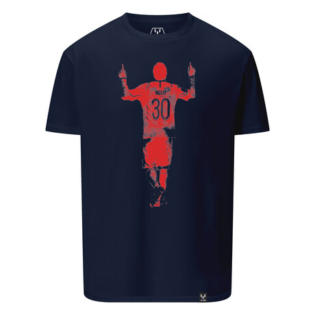 Messi Silhouette Tee // Navy (S)