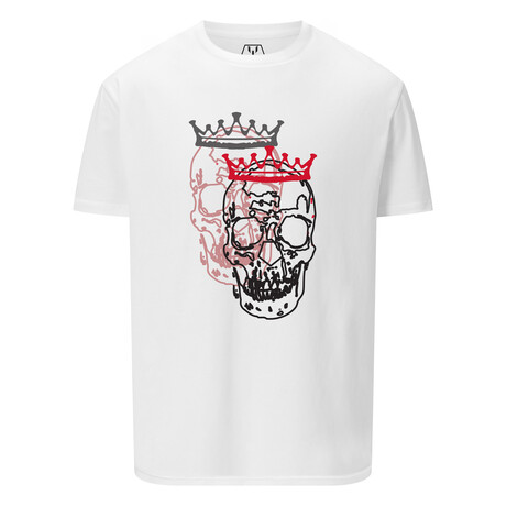 Double Skull Tee // White (S)