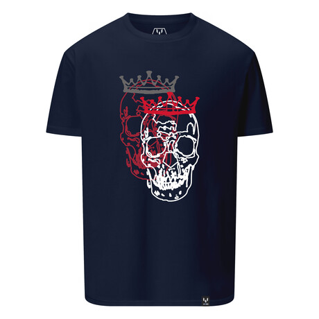 Double Skull Tee // Navy (S)